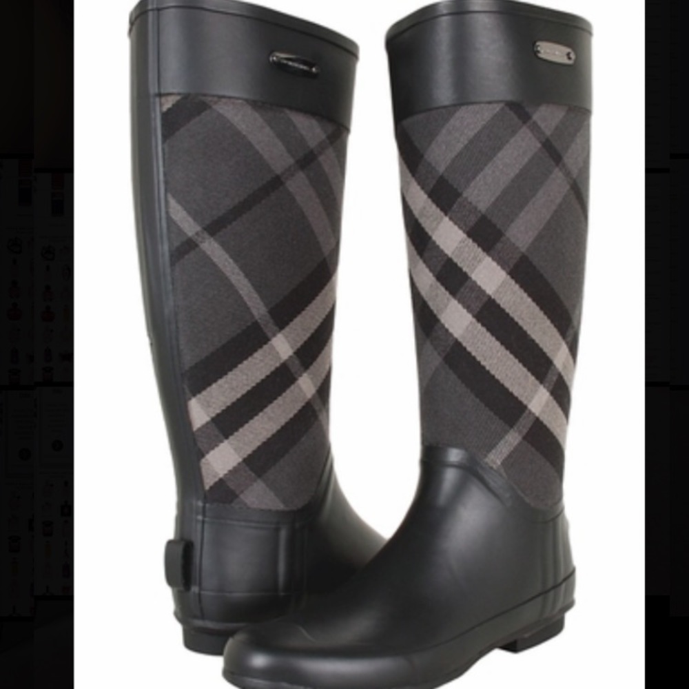 Burberry Clemence Check Canvas Rainboots
